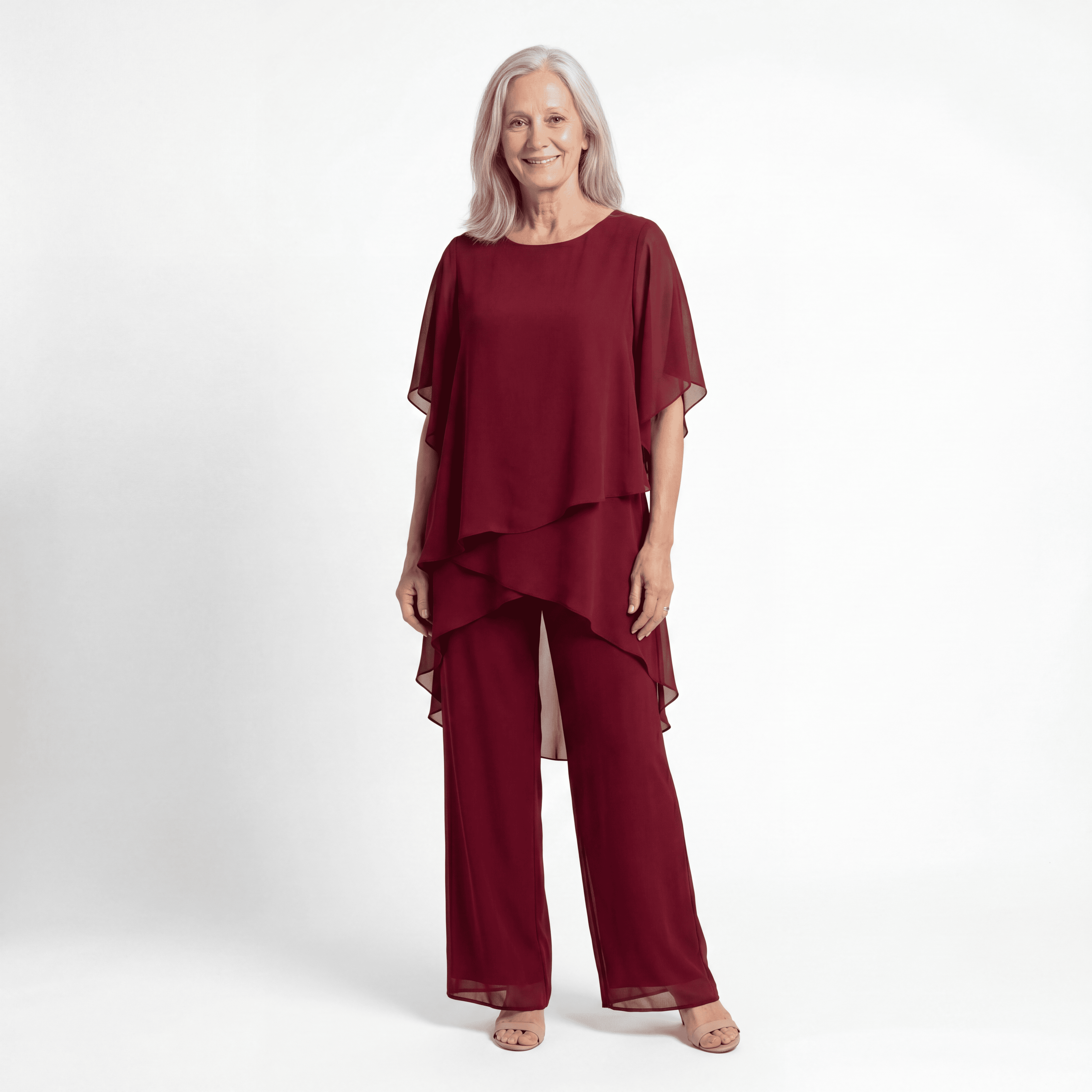 Capucine | Ensemble avec pantalons palazzo drapés