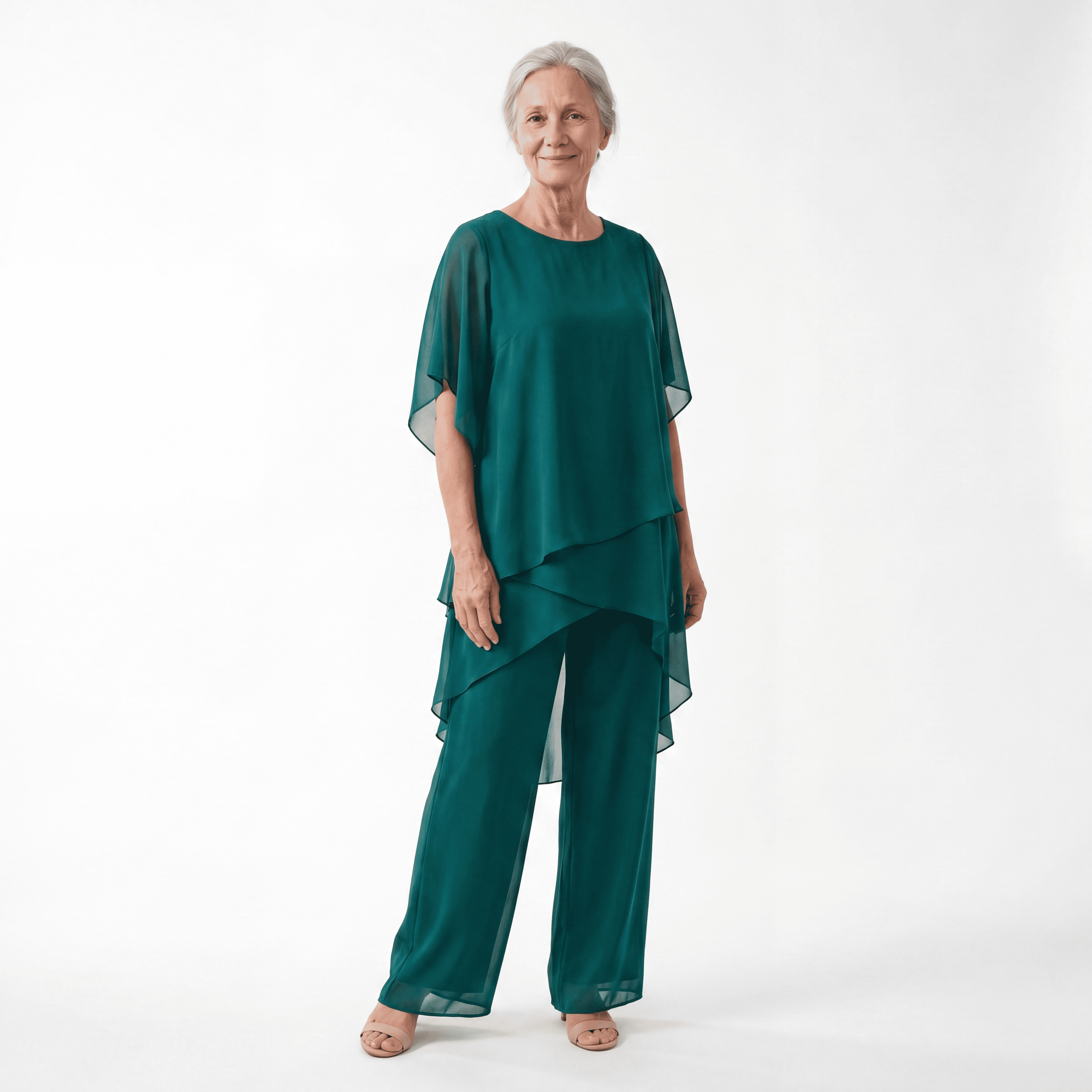 Capucine | Ensemble avec pantalons palazzo drapés