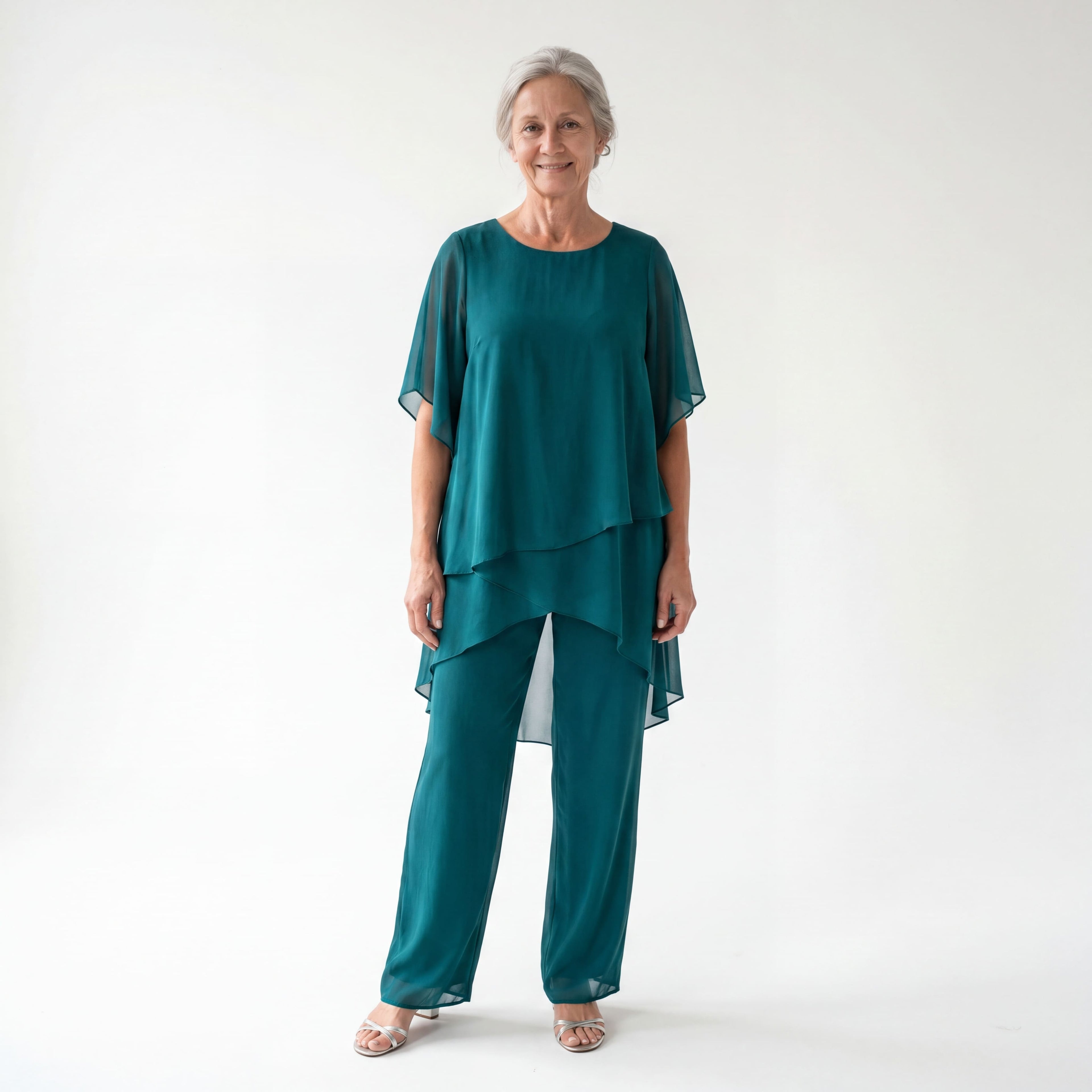 Capucine | Ensemble avec pantalons palazzo drapés