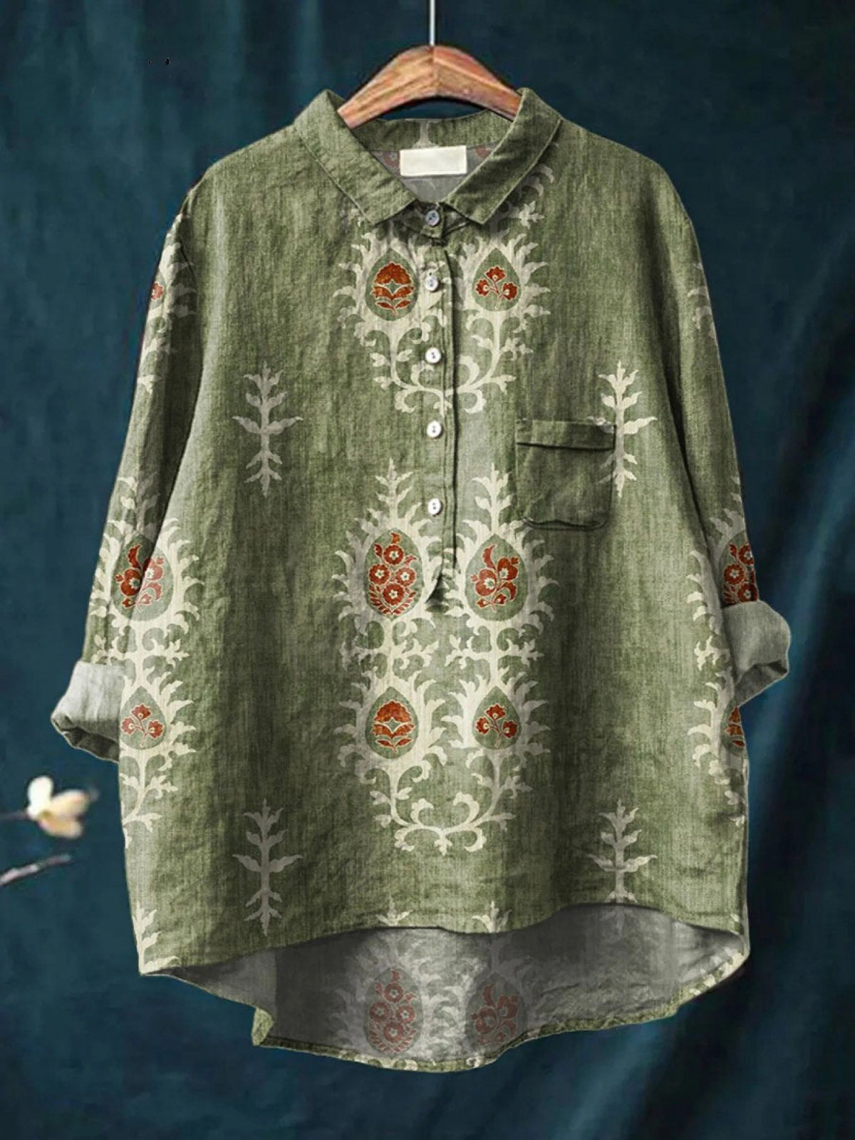 Daisy - Chemise Décontractée Élégante - Vert