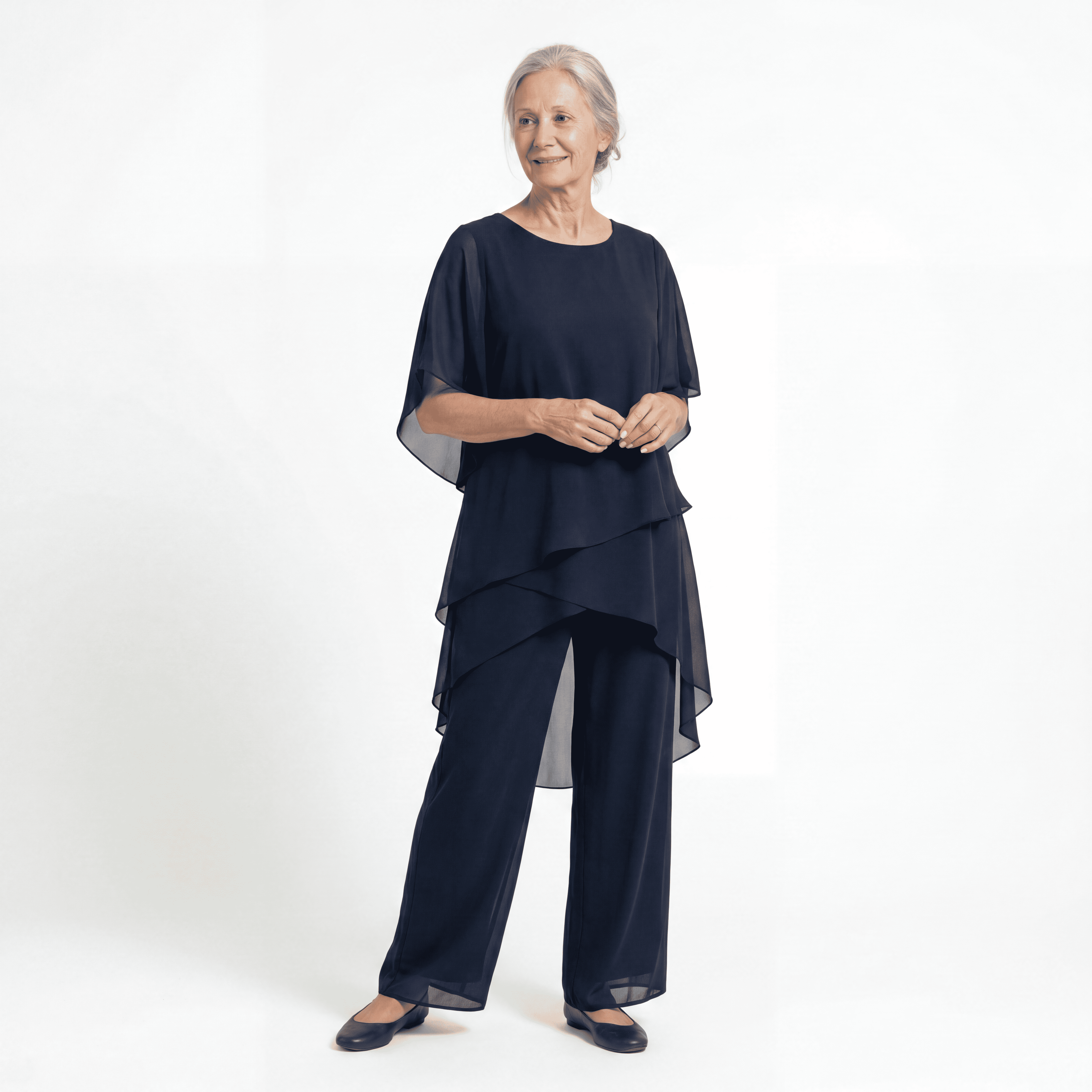 Capucine | Ensemble avec pantalons palazzo drapés