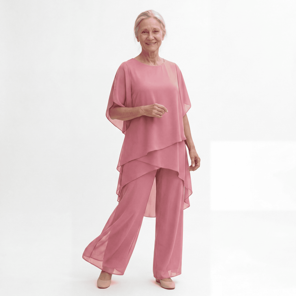 Capucine | Ensemble avec pantalons palazzo drapés