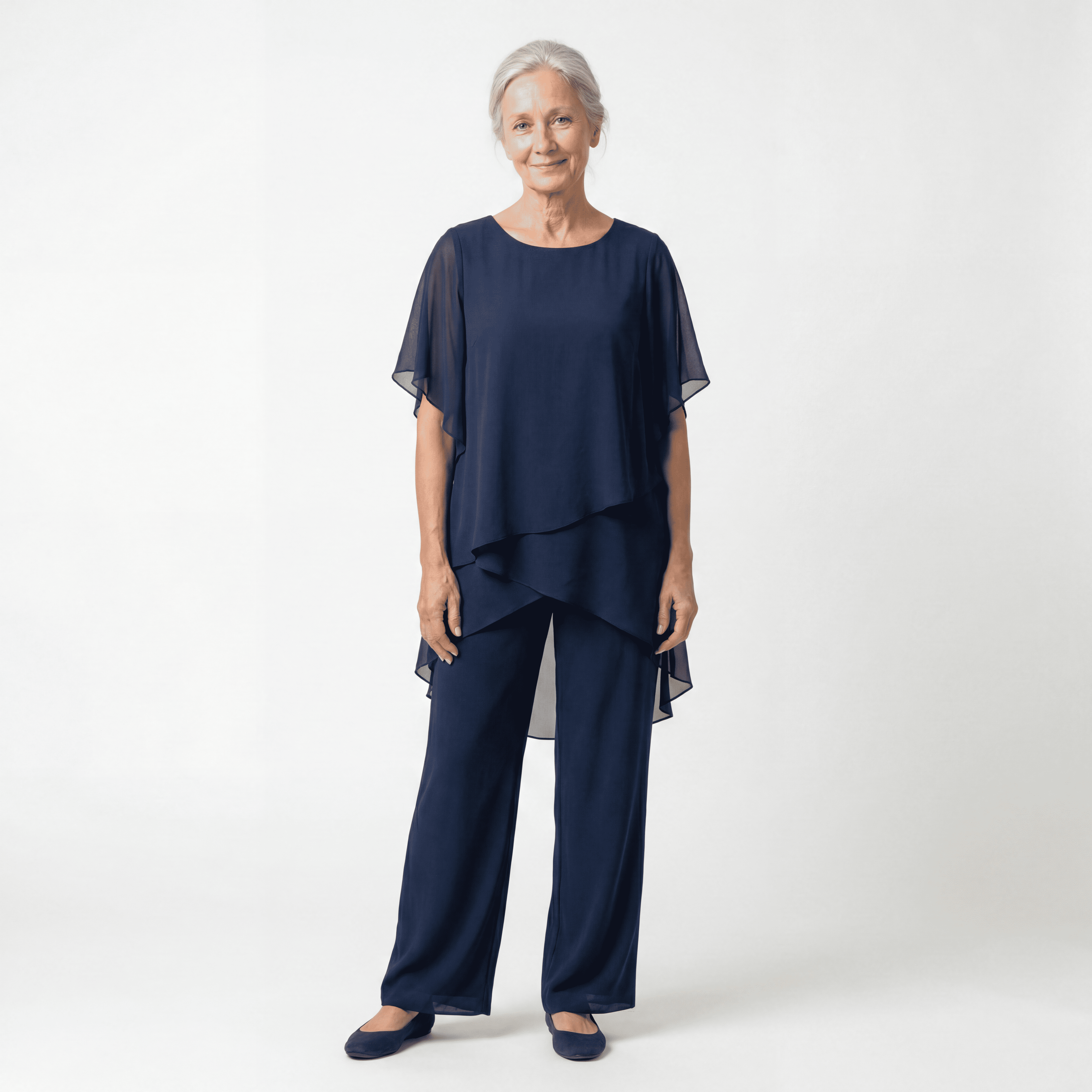 Capucine | Ensemble avec pantalons palazzo drapés