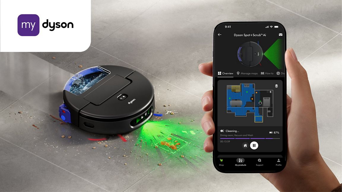 Aspirateur robot laveur Dyson Spot+Scrub™ Ai